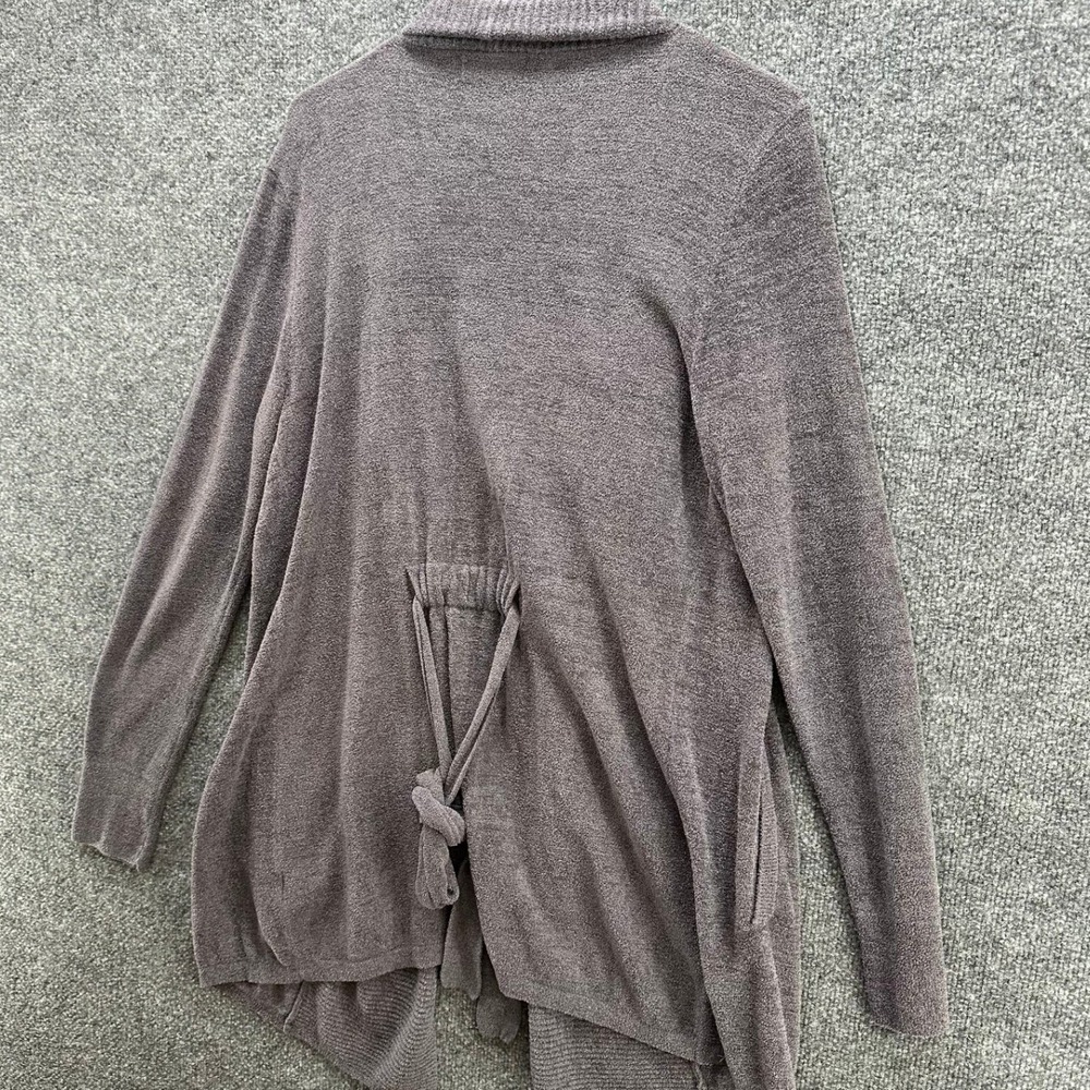 Barefoot Dreams CozyChic Ultra Lite Cinched Back Cardigan Grey Womens Medium - Picture 6 of 7